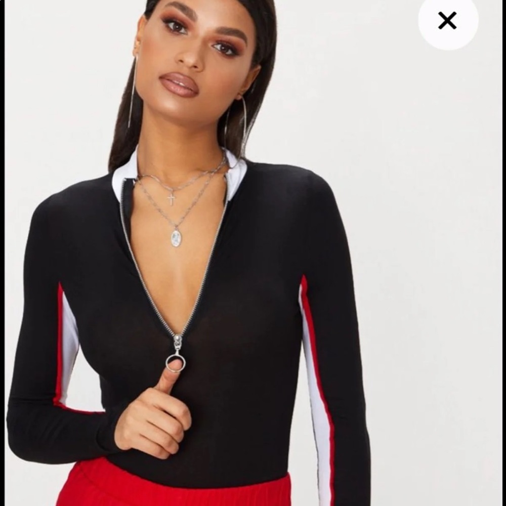 black sport zip front long sleeve shirt